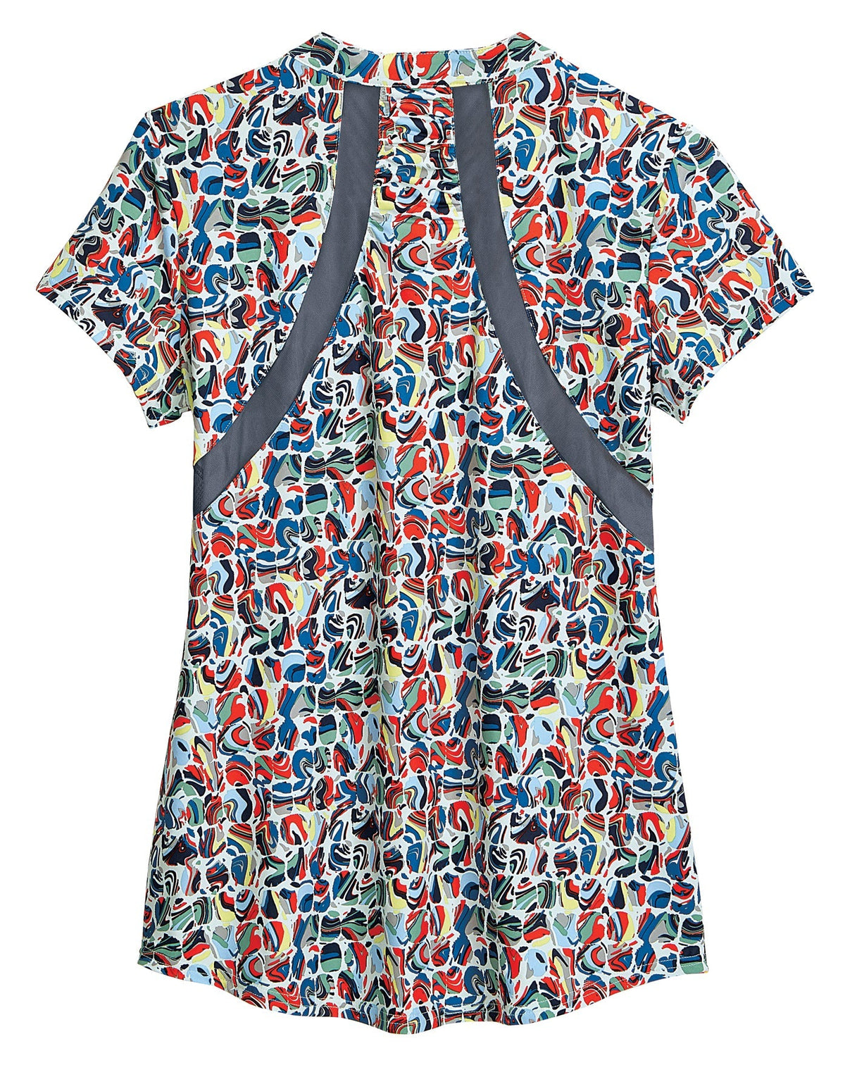 Ladies’ Erin Mandarin Short Sleeve Print Top
