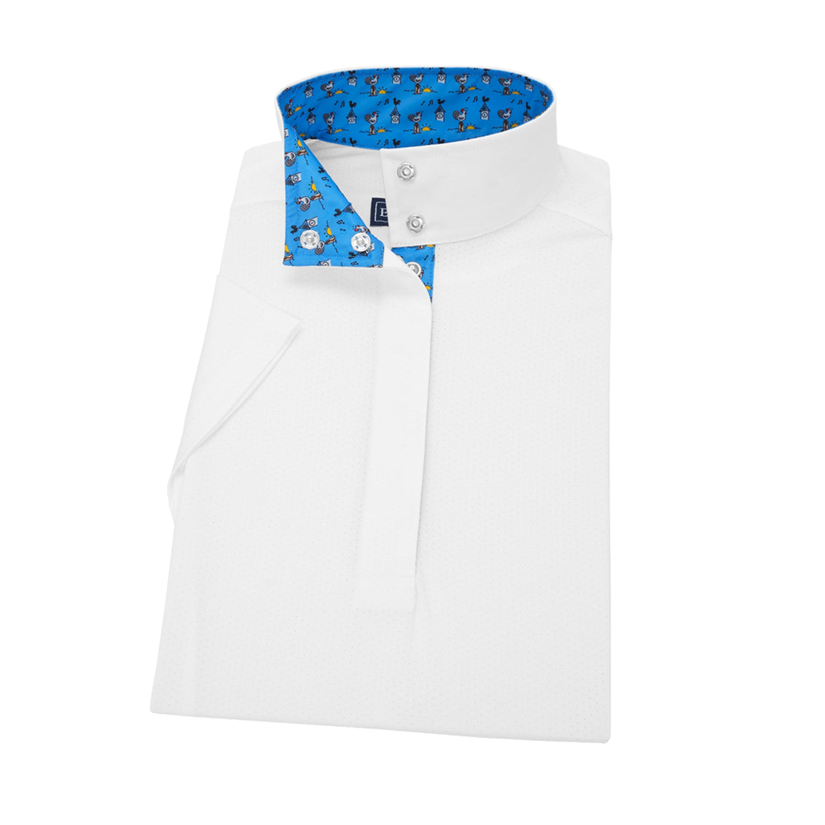 Straight Collar Short Sleeve Show Shirt