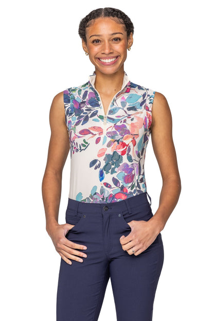 Kastel Denmark Ladies’ Quarter-Zip Sleeveless Shirt "Addy"